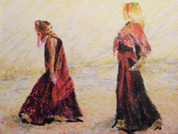 Flamenco, egg tempera